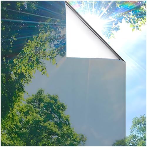 Coavas One Way Privacy Window Film Heat & Glare Control, 35.4"x78.7" Silver by Coavas