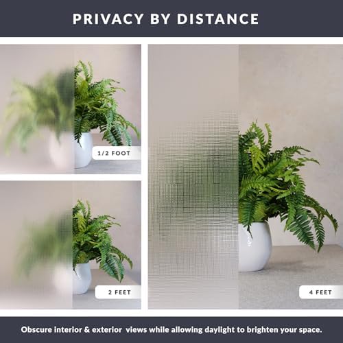 City Block Window Privacy Film by Artscape - Decorative Textured Glass Design, Static Cling, Blocks Views, Not Light, UV Protection, Non-Adhesive Water-Applied Installation, Made in USA - 24 x 36 Inch - Image 4