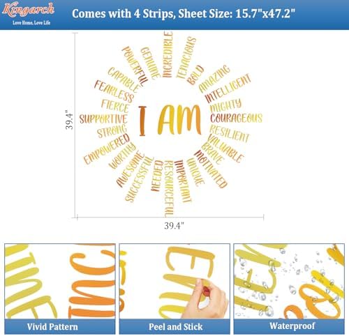 Inspirational Sun Wall Decals, Motivational Quotes Peel and Stick Vinyl Nursery Decor, Removable Positive Home Wall Decor Murals Stickers for Kids Girls Toddler Bedroom Living Room - Image 2