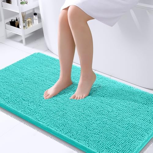 OLANLY Bathroom Runner Rugs 40x24, Extra Soft Absorbent Chenille Bath Rugs by OLANLY