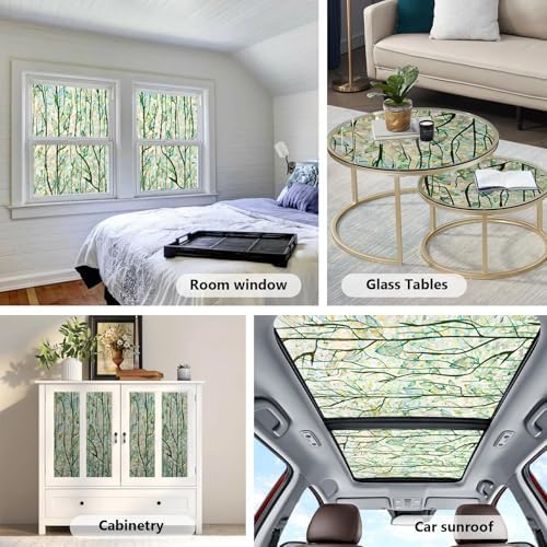 Finnez Window Privacy Film Stained Glass, Rainbow Grove 45.2″ x 78.7″ - Image 5