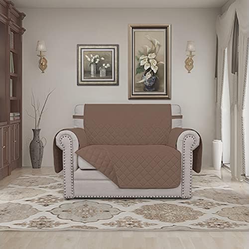 Easy-Going Reversible Couch Cover, Oversized Chair, Brown/Brown - Image 2