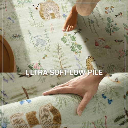 9x12 Area Rugs for Living Room: Washable Bedroom Rug Boho Vintage Rugs Stain Resistant Non Slip Low Pile Soft Lightweight Carpet for Kitchen Dining Room Farmhouse Nursery Kids Room - Image 5
