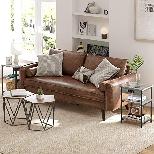 TUTOTAK End Table with Charging Station, Nightstand, 3-Tier Couch Side Table with USB Ports and Outlets, Bedside Table for Small Space, Living Room TB01BG026 - Image 7