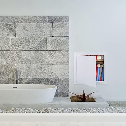 Suteck Plastic Access Panel for Drywall Ceiling 10 x 10 Inch Reinforced Plumbing Wall Access Doors Removable Hinged White - Image 6