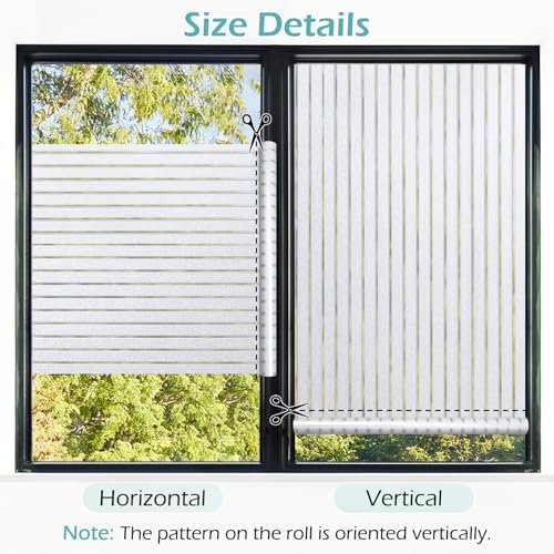 DOWELL Window Privacy Film, Frosted Glass Film, Blinds Pattern - Image 3