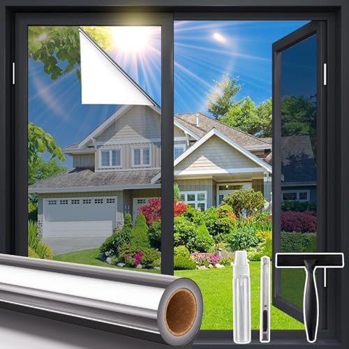 Coavas One Way Window Privacy Film, See Out Not in, Heat & UV, 29.5"X78.7" by Coavas