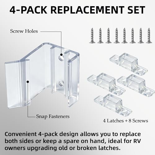 Universal Fit RV Sliding Mirrored Door Latch H527 - Image 3