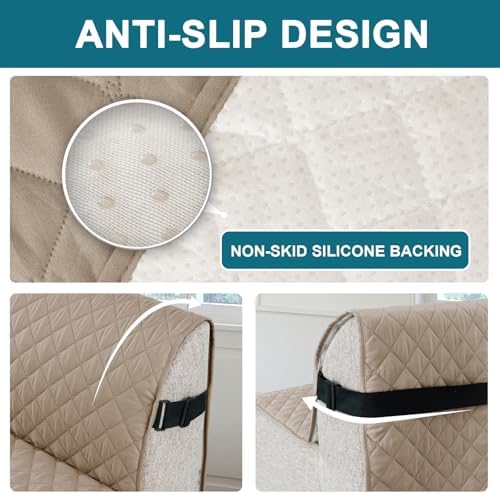 Turquoize 100% Waterproof Futon Cover Slipcover Armless Sofa Protector - Image 4