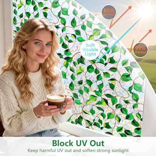 Kromapolis Window Privacy Film Rainbow Decorative Stickers, 45.2" x 157.4" - Image 3