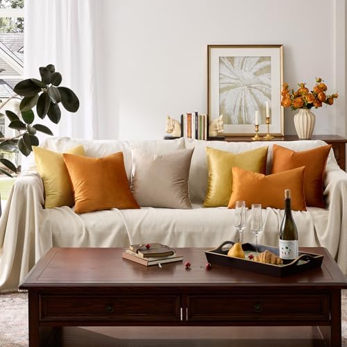GIGIZAZA Orange Pillow Covers 12x20 Decorative Pillows Pack of 2 - Image 7