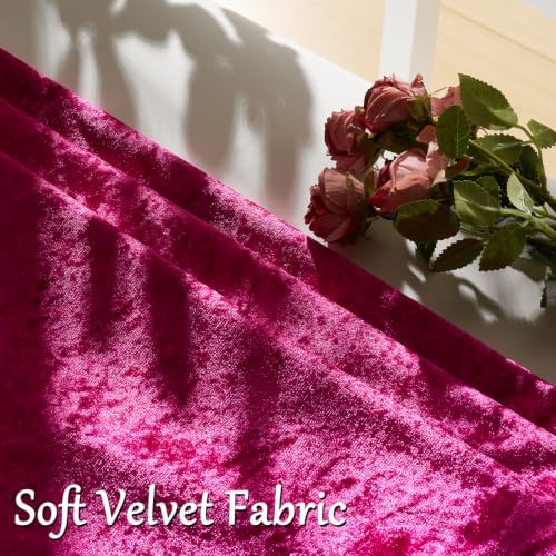 GIGIZAZA Crushed Hot Pink Velvet Throw Pillow Covers 18x18 Pack of 2 - Image 3