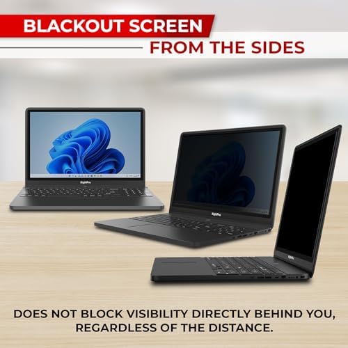 SightPro 15.6 Inch 16:9 Laptop Privacy Screen Filter - Computer Monitor Privacy Shield and Anti-Glare Protector - Image 5