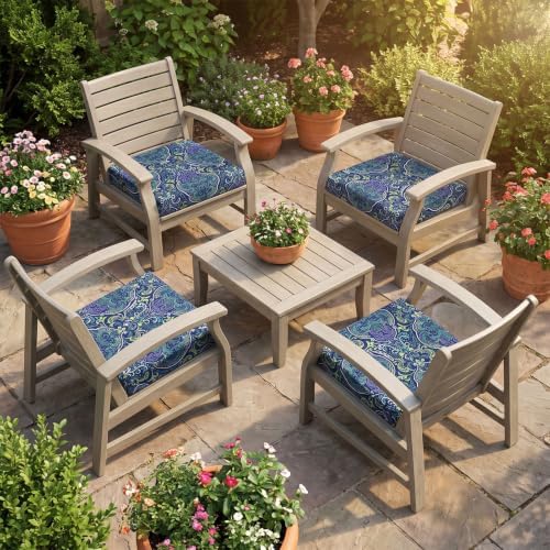 4Pcs Patio Cushion Covers Stretch Outdoor Furniture Protector Slipcovers - Image 6