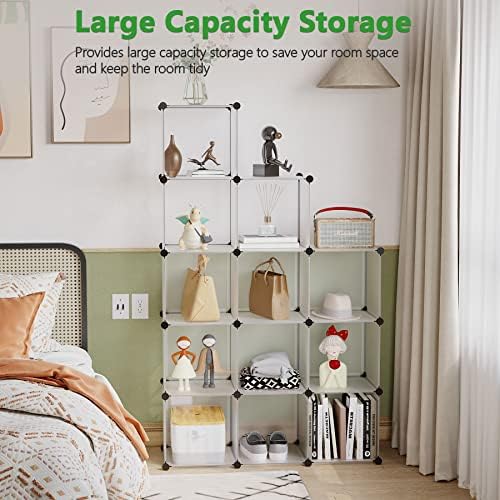C&AHOME Cube Storage Organizer, 12-Cube Shelf Units, Closet Cabinet White - Image 4