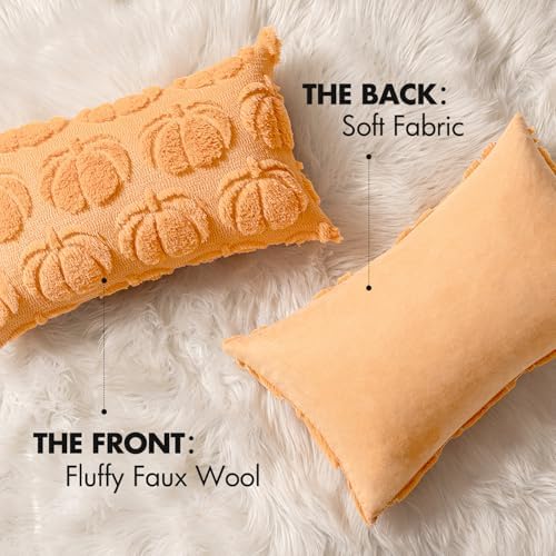 MIULEE Fall Pillow Covers Pumpkin Fall Decor Lumbar 12x20 Pumpkin - Image 6