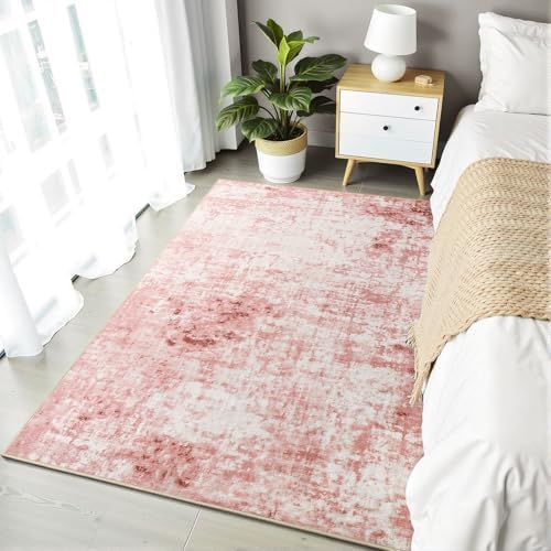 Modern Abstract 3x5 Rug, Non Slip Entryway Rug, Soft Machine Washable Rugs - Image 3