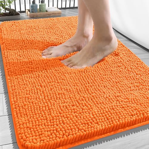 OLANLY Bathroom Rugs 34x21, Extra Soft Absorbent Chenille Bath Rugs by OLANLY