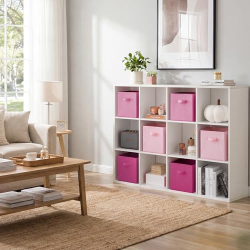 Cupic Cupid 6-Pack 11x11 Storage Cubes, Fabric Cube Bins, Pink Gradient - Image 3