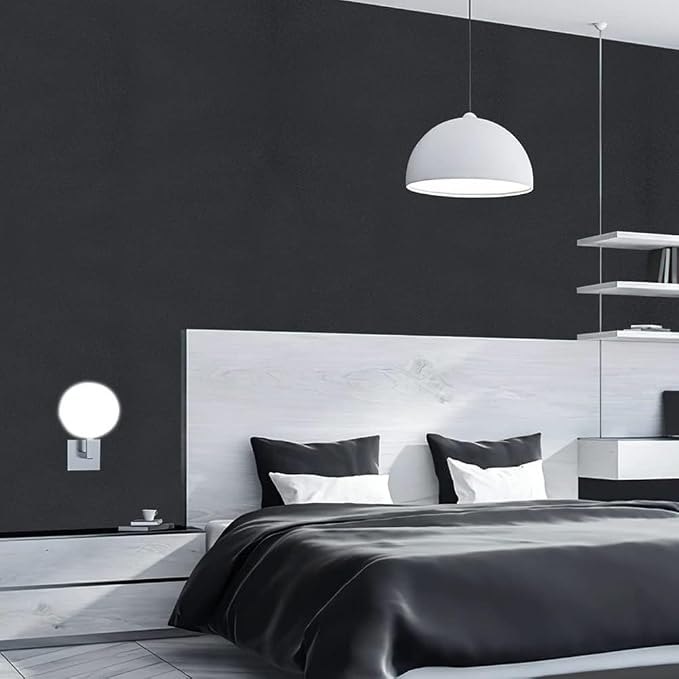 17"x120" Black Wallpaper Peel and Stick Contact Paper, Matte Black Wallpapers Self-Adhesive and Removable Vinyl Wallpaper Waterproof and Oil Proof Contact Paper for Cabinets Countertops Wall Covering - Image 5