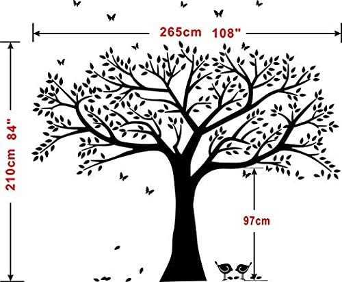 Giant Family Photo Tree Wall Decal Wall Sticker Vinyl Mural Art for Home Decor Room Decor (Black) - Image 4