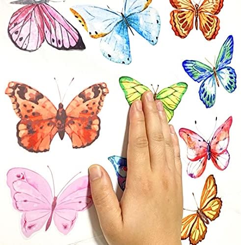 AOWDIAO Watercolor Butterfly Peel and Stick Wall Decals for Girls Bedroom Nursery Room Decor - Image 4