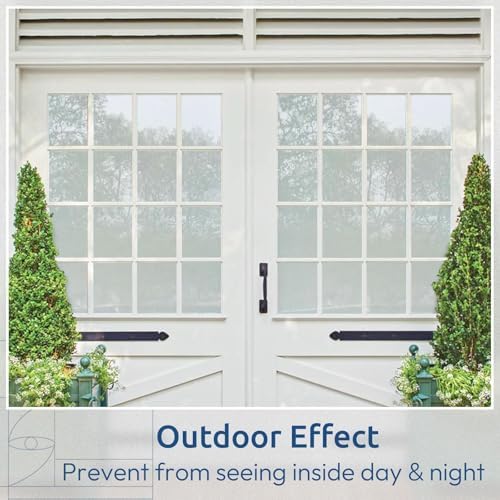rabbitgoo Frosted Glass Window Privacy Film, No Glue, White, 23.6" x 157.4" - Image 6