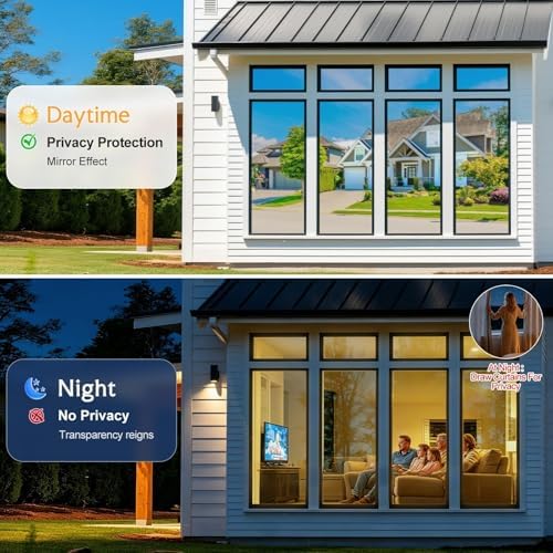DOWELL One Way Window Privacy Film, Window Tint with Tools, Silver - Image 6
