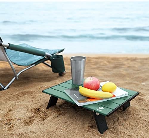 VILLEY Portable Mini Folding Beach Table, Ultralight Aluminum Side Table - Image 2