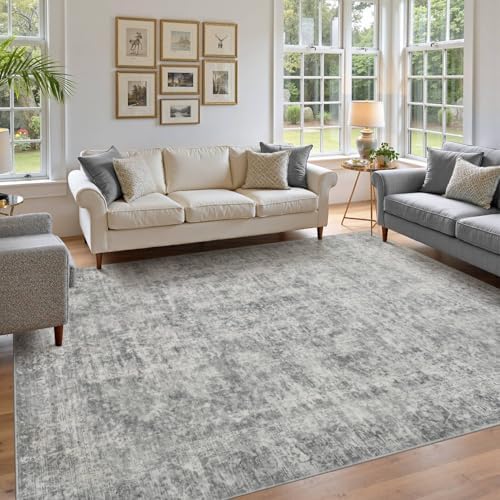 Rugxara Grey 6x9 Area Rugs Washable Rug for Living Room Dining Room Bedroom - Image 3