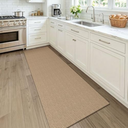 KOZYFLY Boho Runners for Hallways 2x7 ft Washable Kitchen Runner Non Slip Rubber Backed Hall Runners Cotton Entryway Runner Rugs for Indoor Backdoor Bedroom Kitchen, Orange Beige/Tan/Brown - Image 2