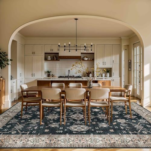 Rugxara Black 8x10 Area Rugs for Living Room Bedroom Large Washable Rug - Image 5