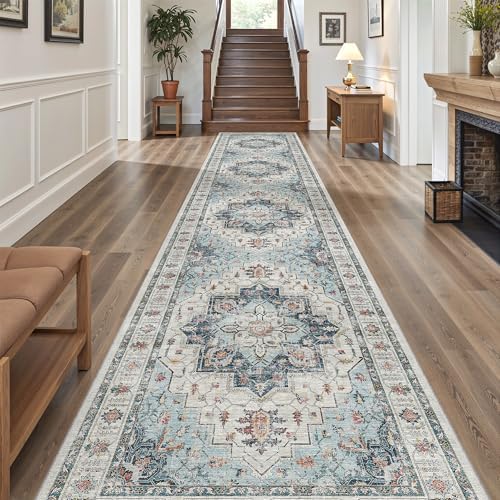 Madane Hallway Runner Rug 3x16 Washable Kitchen Runners Long, Blue - Image 4