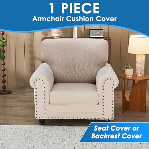XINEAGE 1 Piece XL Stretch Couch Cushion Covers Individual Sofa Slipcovers - Image 4