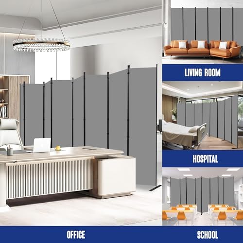 8 Panel Folding Privacy Screen, 14.67ft Wide Partition Room Dividers Panel - Image 6