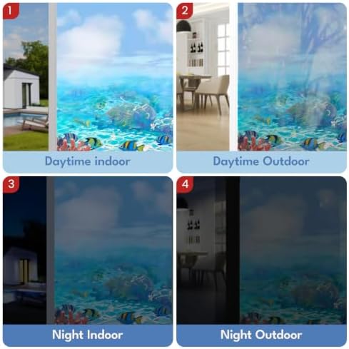 ADD.HERES Stained Glass Window Film, Window Film Decorative, 17.5 x 78.7 in - Image 4