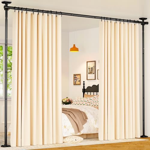 Goovilla Room Divider for Room Separation, 4-10ft(H) 28-70inch(W), Black by Goovilla