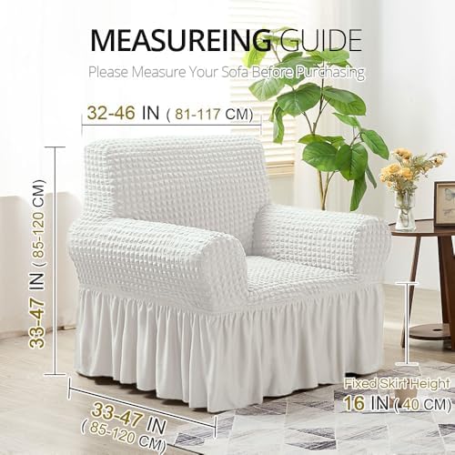 NICEEC Arm Chair Covers Armchair Covers Universal Slipcovers with Skirt - Image 6