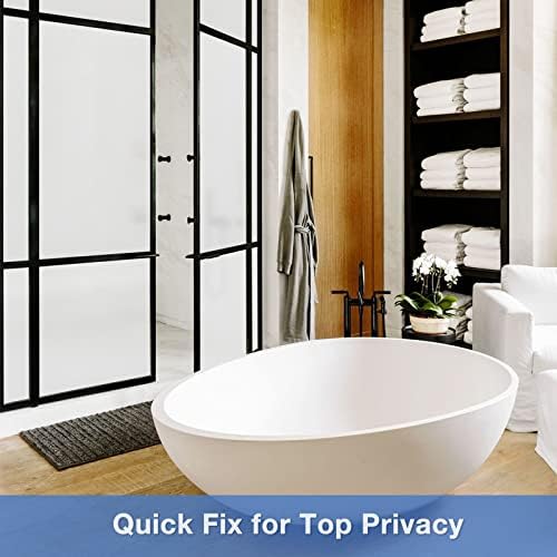 Volcanics Frosted Glass Window Privacy Film with Installation Tools, Removable Static Cling Bathroom Window Film, Heat Control UV Blocking, Peep-Proof, Ideal for Home Office 23.6 x 78.7 Inches - Image 2