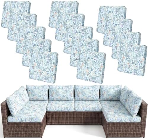 14Pcs Patio Cushion Covers Stretch Outdoor Furniture Protector Slipcovers by pickyNproud