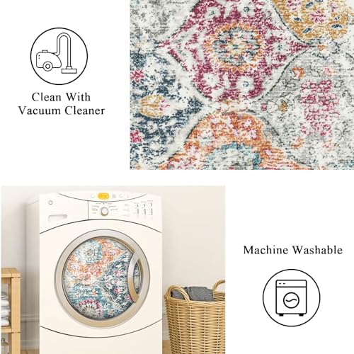 Lahome Moroccan Hallway Runner Rug, 2x6 Kitchen Runner Rugs Washable - Image 3