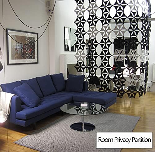 Felt Fiber Surface High Density Polyester Fiber Board 3D Flower Venus 14"x12" Hanging Room Divider Panel Cut Room Partition Home Decoratio(12 Pcs) (Dark Grey) - Image 3
