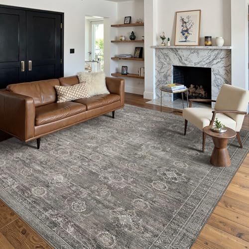 Rugxara Area Rugs 5x7 Washable Rug for Living Room Bedroom Dorm, Taupe/Grey by Rugxara