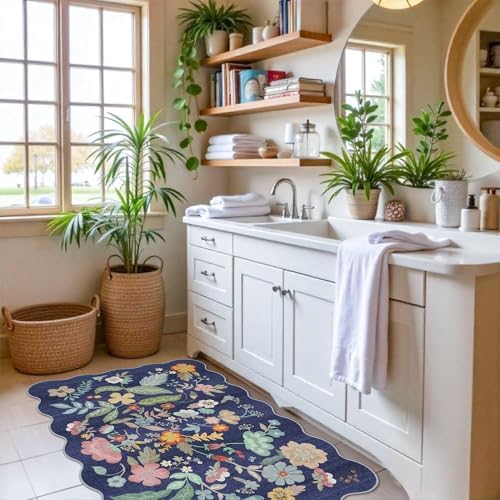 Washable 2x3 Area Rug for Entryway: Easy-Clean Carpet with Non-Slip Backing for Bedroom Kitchen Stain-Resistant Durable Low Pile Floor Mat – Perfect for High-Traffic Areas with Pets (2x3/Purple) - Image 4