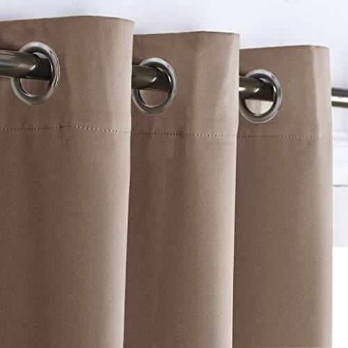 NICETOWN Noise Barrier Room Dividers Blind Screens Partitions, Home Decor Floor to Ceiling Divider Room Curtain for Shared Space, Office, Loft, Dorm, Hotel (1 Pcs, 9' Tall x 15' Wide, Cappuccino) - Image 3