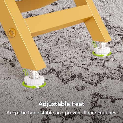 LITTLE TREE End Table Set of 2, 4-Tier Narrow Faux Marble Side Table - Image 5