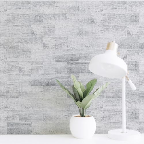 Art3d 102-Pack Peel and Stick Backsplash on Subway Tile, White-Washed Wood - Image 2