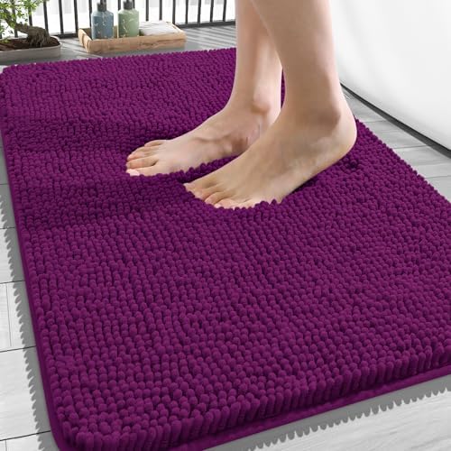 OLANLY Bathroom Rugs 34x21, Extra Soft Absorbent Chenille Bath Rugs by OLANLY