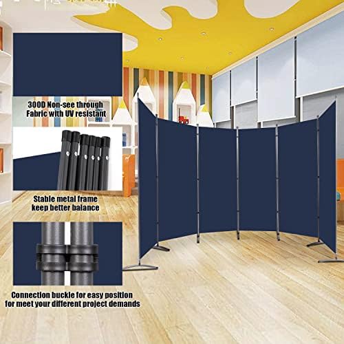 6 Panel Folding Room Divider, Sturdy Frame Freestanding Wall Divider - Image 2