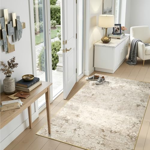 Toneed 3x5 Washable Non Slip Abstract Area Rugs for Bedroom Living Room by Toneed